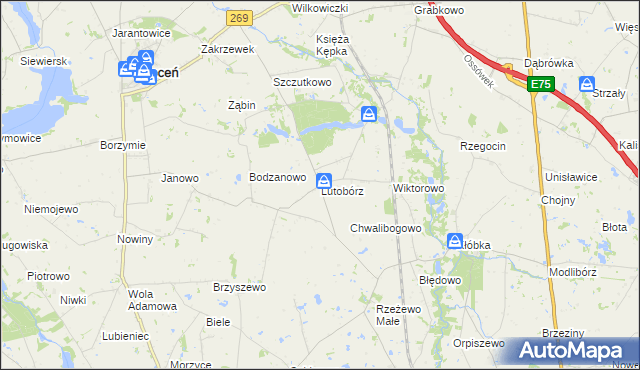 mapa Lutobórz, Lutobórz na mapie Targeo