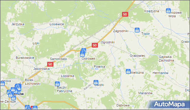 mapa Majdan gmina Łochów, Majdan gmina Łochów na mapie Targeo