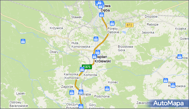 mapa Majdan Królewski, Majdan Królewski na mapie Targeo