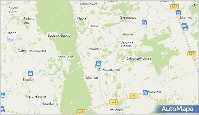 mapa Majewo Kościelne, Majewo Kościelne na mapie Targeo