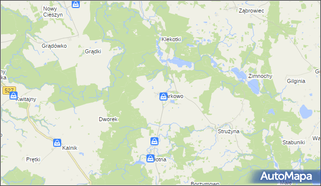 mapa Markowo gmina Morąg, Markowo gmina Morąg na mapie Targeo