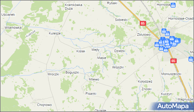 mapa Masie, Masie na mapie Targeo