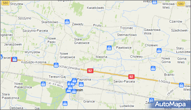 mapa Maszna, Maszna na mapie Targeo