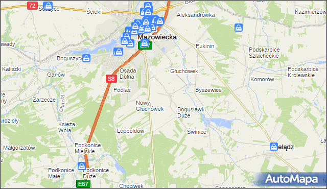 mapa Matyldów gmina Rawa Mazowiecka, Matyldów gmina Rawa Mazowiecka na mapie Targeo