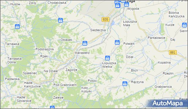 mapa Medynia Kańczucka, Medynia Kańczucka na mapie Targeo