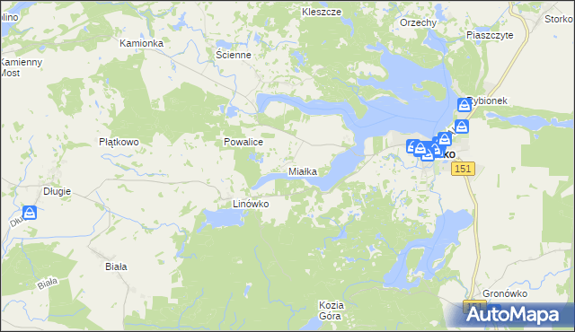 mapa Miałka, Miałka na mapie Targeo