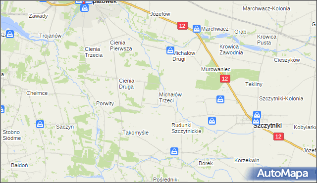 mapa Michałów Trzeci, Michałów Trzeci na mapie Targeo