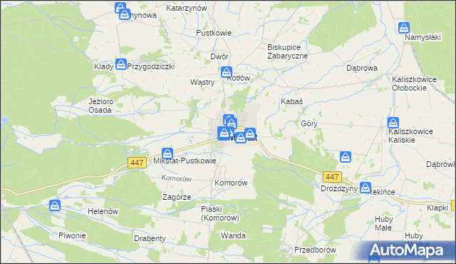 mapa Mikstat, Mikstat na mapie Targeo
