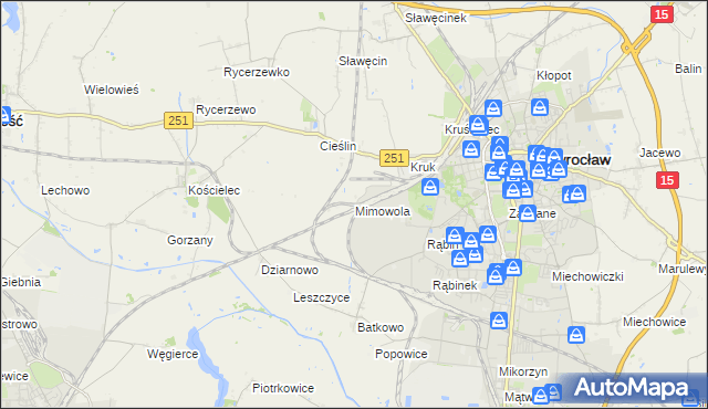 mapa Mimowola, Mimowola na mapie Targeo