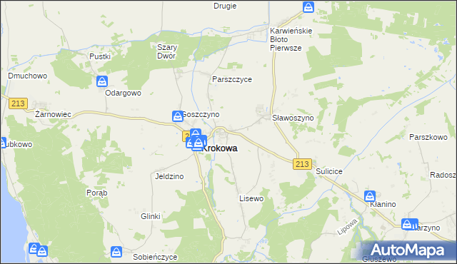 mapa Minkowice gmina Krokowa, Minkowice gmina Krokowa na mapie Targeo