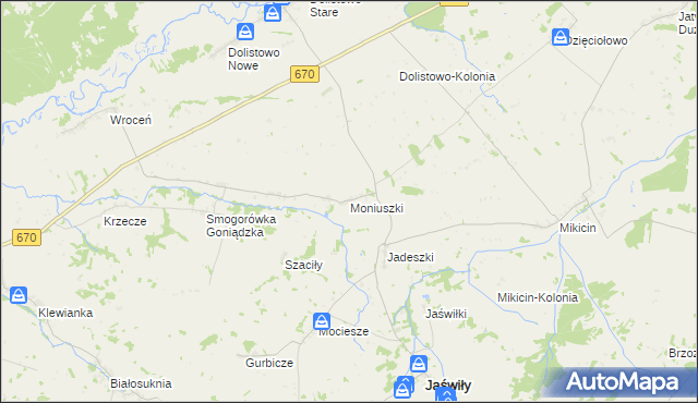 mapa Moniuszki, Moniuszki na mapie Targeo
