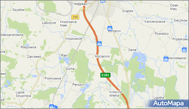 mapa Morzęcino, Morzęcino na mapie Targeo