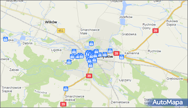 mapa Namysłów, Namysłów na mapie Targeo