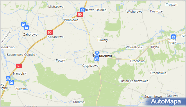 mapa Naruszewo, Naruszewo na mapie Targeo