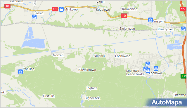 mapa Niedola, Niedola na mapie Targeo