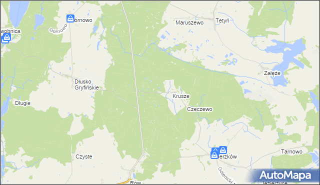 mapa Niesłusz, Niesłusz na mapie Targeo