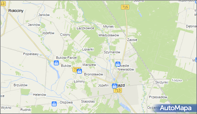 mapa Niewiadów, Niewiadów na mapie Targeo