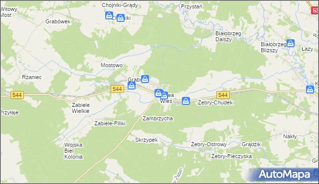 mapa Nowa Wieś gmina Olszewo-Borki, Nowa Wieś gmina Olszewo-Borki na mapie Targeo
