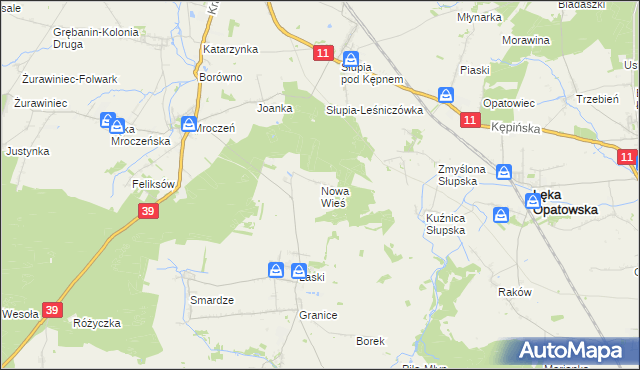 mapa Nowa Wieś gmina Trzcinica, Nowa Wieś gmina Trzcinica na mapie Targeo