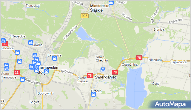 mapa Nowe Chechło, Nowe Chechło na mapie Targeo