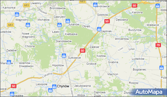 mapa Nowe Grobice, Nowe Grobice na mapie Targeo