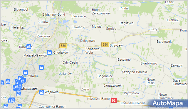 mapa Nowe Mostki, Nowe Mostki na mapie Targeo