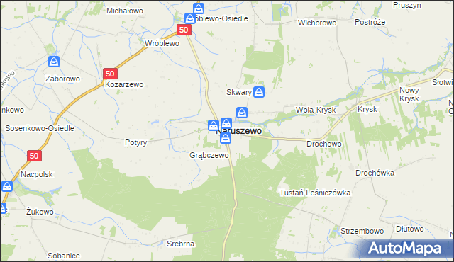 mapa Nowe Naruszewo, Nowe Naruszewo na mapie Targeo