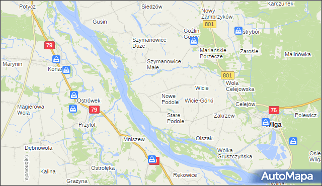 mapa Nowe Podole, Nowe Podole na mapie Targeo