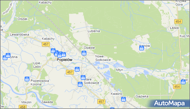 mapa Nowe Siołkowice, Nowe Siołkowice na mapie Targeo
