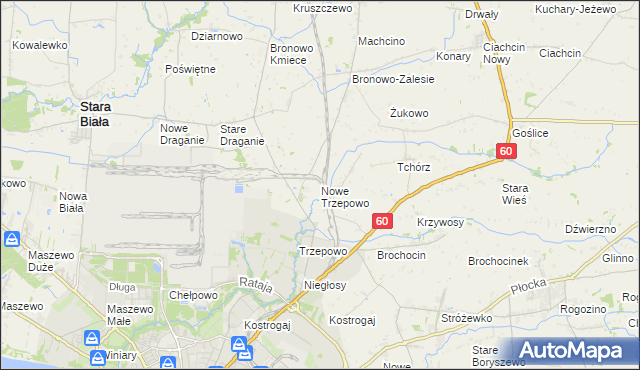 mapa Nowe Trzepowo, Nowe Trzepowo na mapie Targeo