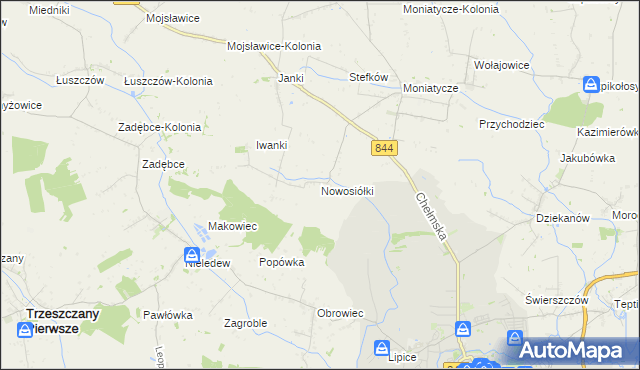 mapa Nowosiółki gmina Hrubieszów, Nowosiółki gmina Hrubieszów na mapie Targeo