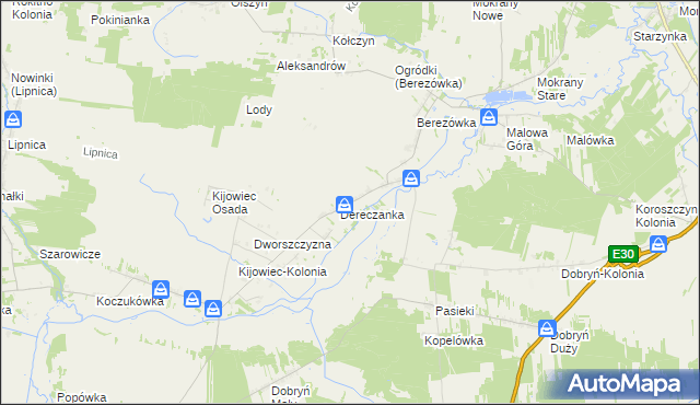 mapa Nowosiółki gmina Zalesie, Nowosiółki gmina Zalesie na mapie Targeo