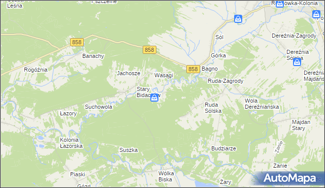 mapa Nowy Bidaczów, Nowy Bidaczów na mapie Targeo