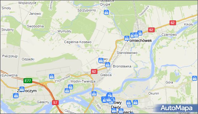 mapa Nowy Modlin, Nowy Modlin na mapie Targeo