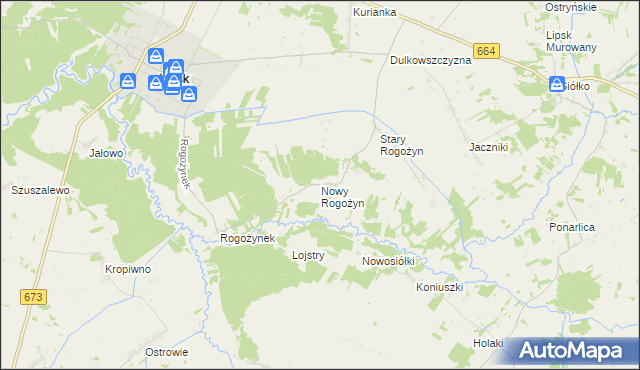 mapa Nowy Rogożyn, Nowy Rogożyn na mapie Targeo