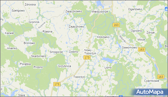 mapa Nowy Toporzyk, Nowy Toporzyk na mapie Targeo