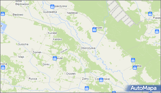 mapa Oborczyska, Oborczyska na mapie Targeo