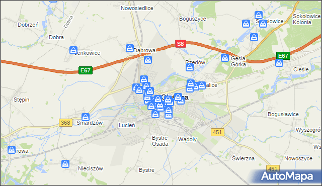 mapa Oleśnica, Oleśnica na mapie Targeo