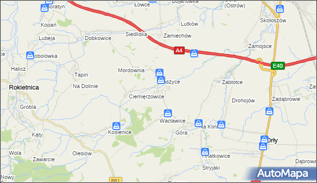 mapa Olszynka gmina Orły, Olszynka gmina Orły na mapie Targeo