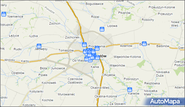 mapa Opatów, Opatów na mapie Targeo