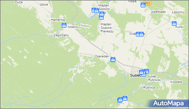 mapa Oseredek, Oseredek na mapie Targeo