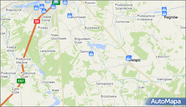 mapa Ossowice, Ossowice na mapie Targeo