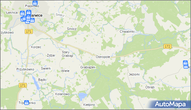 mapa Ostropole, Ostropole na mapie Targeo