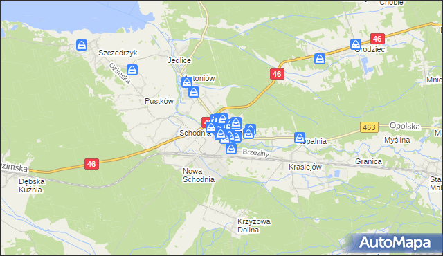 mapa Ozimek, Ozimek na mapie Targeo