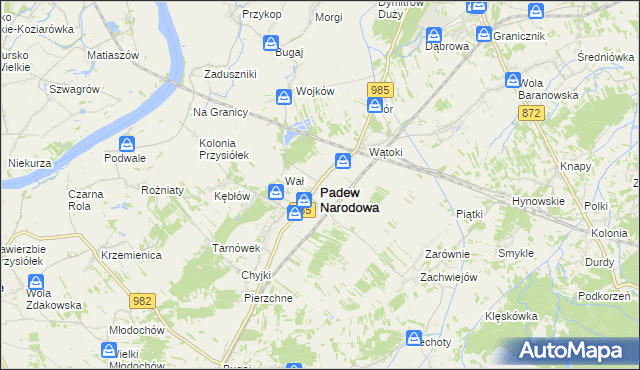 mapa Padew Narodowa, Padew Narodowa na mapie Targeo
