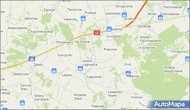 mapa Pająków, Pająków na mapie Targeo