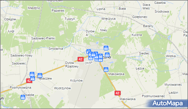 mapa Pajęczno, Pajęczno na mapie Targeo