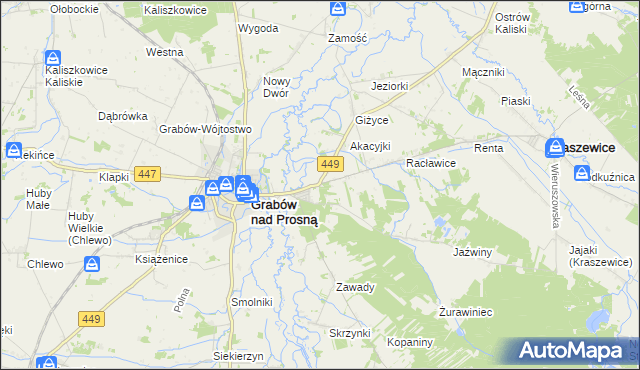 mapa Palaty, Palaty na mapie Targeo