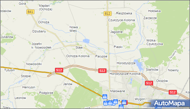 mapa Parypse, Parypse na mapie Targeo