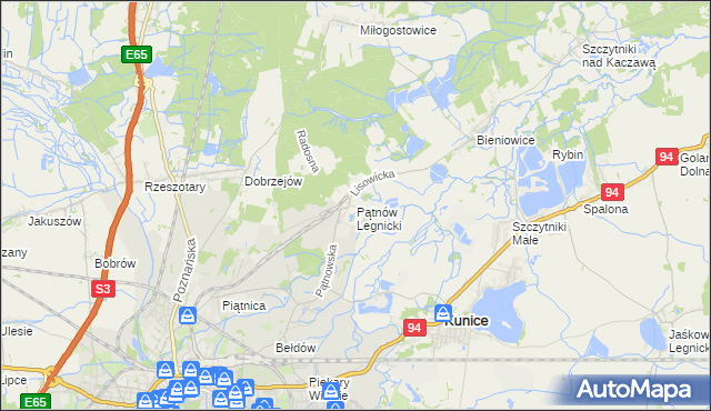 mapa Pątnów Legnicki, Pątnów Legnicki na mapie Targeo